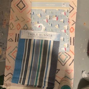 Two 13x72 table runners